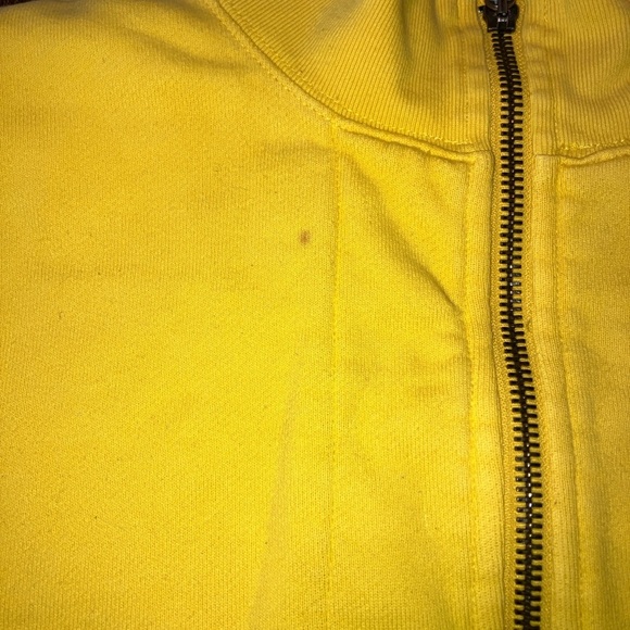 Vintage Ralph Lauren Polo Sport Sweatshirt L Quarter Zip Jacket Yellow 90s - Picture 6 of 6